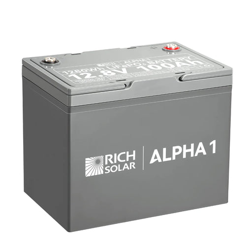 Rich Solar ALPHA 1 | 12V 100Ah 1280Wh LiFePO4 Battery – product photo