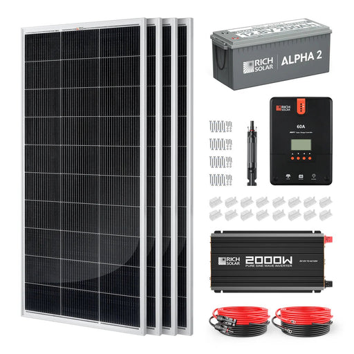 RICH SOLAR 800 Watt 12V Complete Solar Kit – product photo